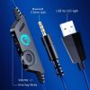 Picture of VersionTECH. G2000 Gaming Headset for PS5 PS4 Xbox One Controller,Bass Surround Noise Cancelling Mic, Over Ear Headphones with LED Lights for Mac Laptop Xbox Series X S Nintendo Switch NES PC Games