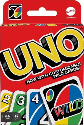 Picture of Mattel Games UNO Card Game, Multi, 8 x 3-3/4 x 81/100 in (42003)
