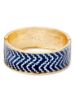 Picture of C. Wonder Women's Navy Chevron Printed Hinge Bangle Bracelet