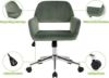 Picture of Ainsley Velvet Adjustable Swivel Office Chair, Cactus