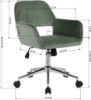 Picture of Ainsley Velvet Adjustable Swivel Office Chair, Cactus