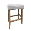 Picture of Better Homes & Gardens Light Grey Linen like Upholstered Backless 29 inch Barstool