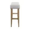 Picture of Better Homes & Gardens Light Grey Linen like Upholstered Backless 29 inch Barstool