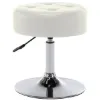 Picture of Duhome Modern Makeup Vanity Stool PU Leather Small Vanity Chair, Swivel Round Ottoman Stool Bench for Bedroom Entryway White