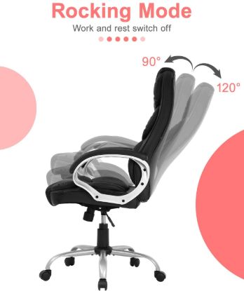 Picture of BestMassage Executive Chair with Lumbar Support & Swivel, 250 lb. Capacity, Black